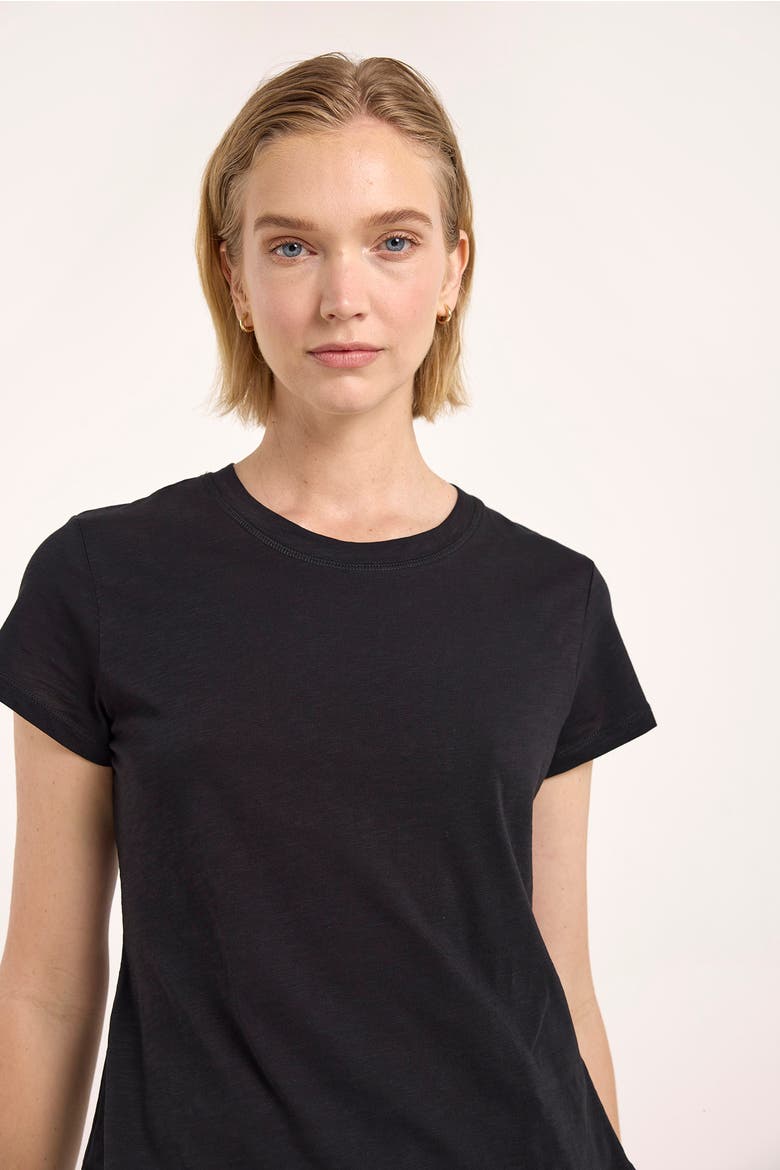Relaxed Fit Cotton Crew Neck T-shirt, Alternate, color, Black