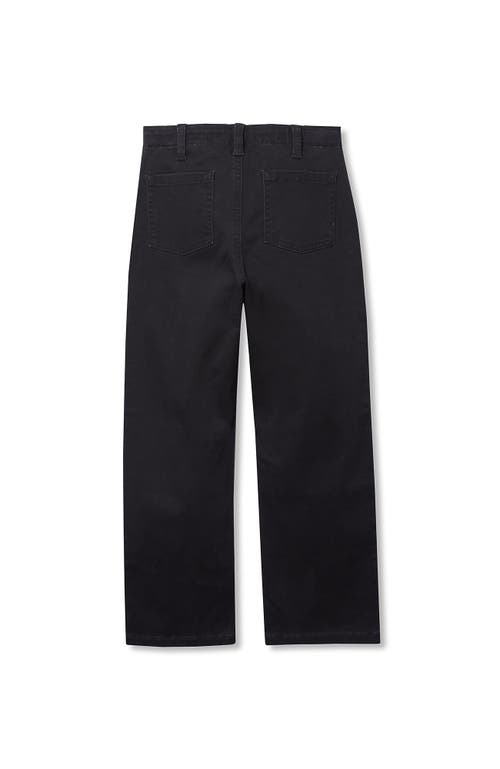 Lands' End Girls Woven Pull On Utility Cargo Pants In Black