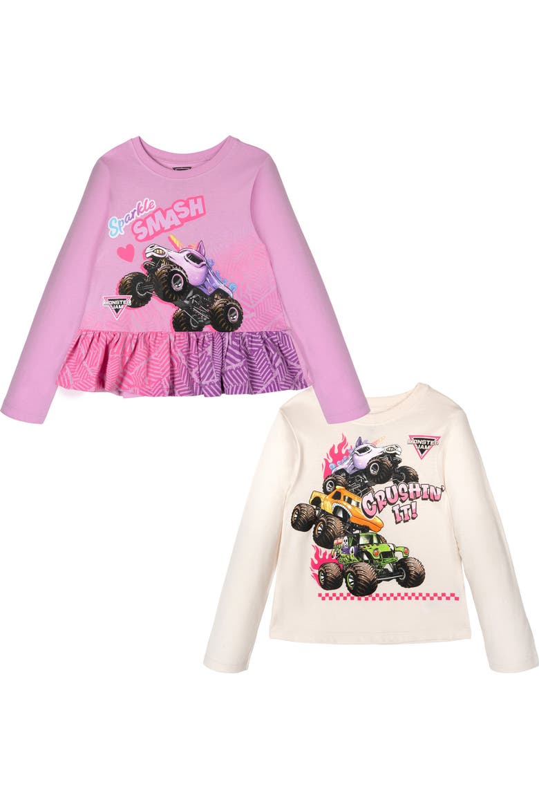 2-Pack Long Sleeve T-Shirts, Main, color, Ivory Lavender