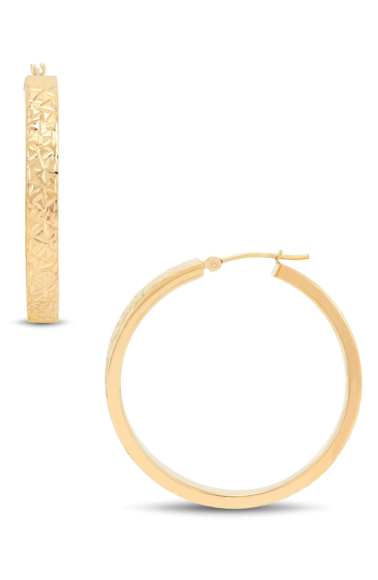 Frankie & Zoe Crystal Cut Tube Hoop Earrings