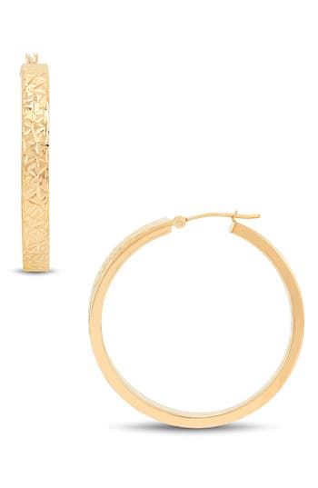 Frankie & Zoe Crystal Cut Tube Hoop Earrings In Gold