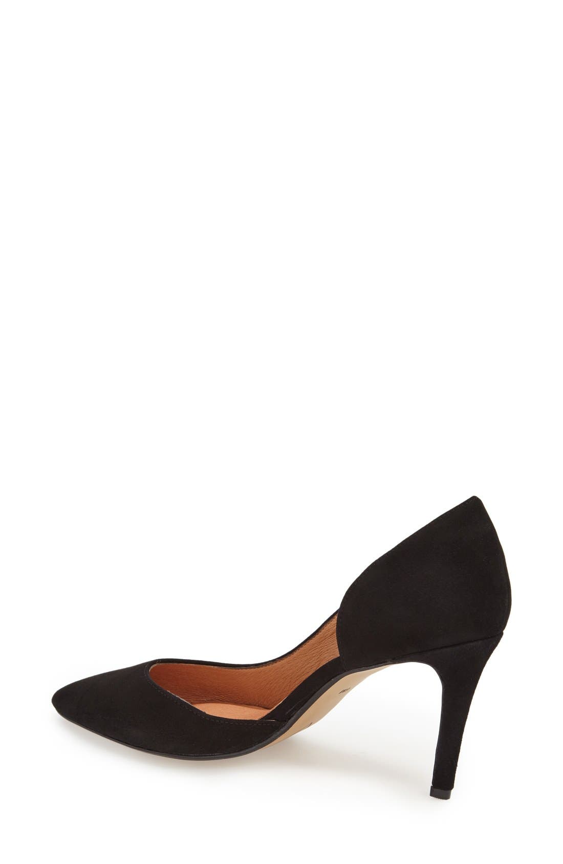 'Marlie' Pointy Toe Pump, Alternate, color, BLACK SUEDE