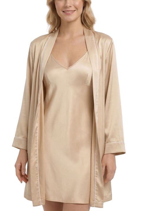 Rovinia Short Nightshirt & Robe Set