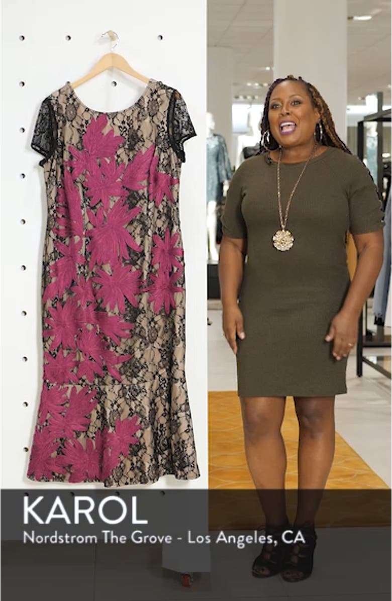 Two Tone Embroidered Lace Dress, sales video thumbnail