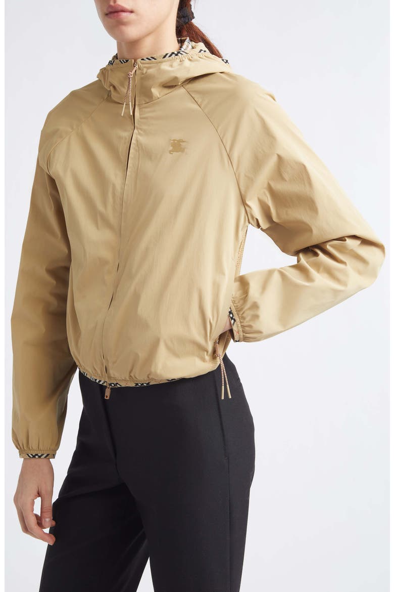 Ambrook Stretch Nylon Hooded Jacket, Alternate, color, BEIGE