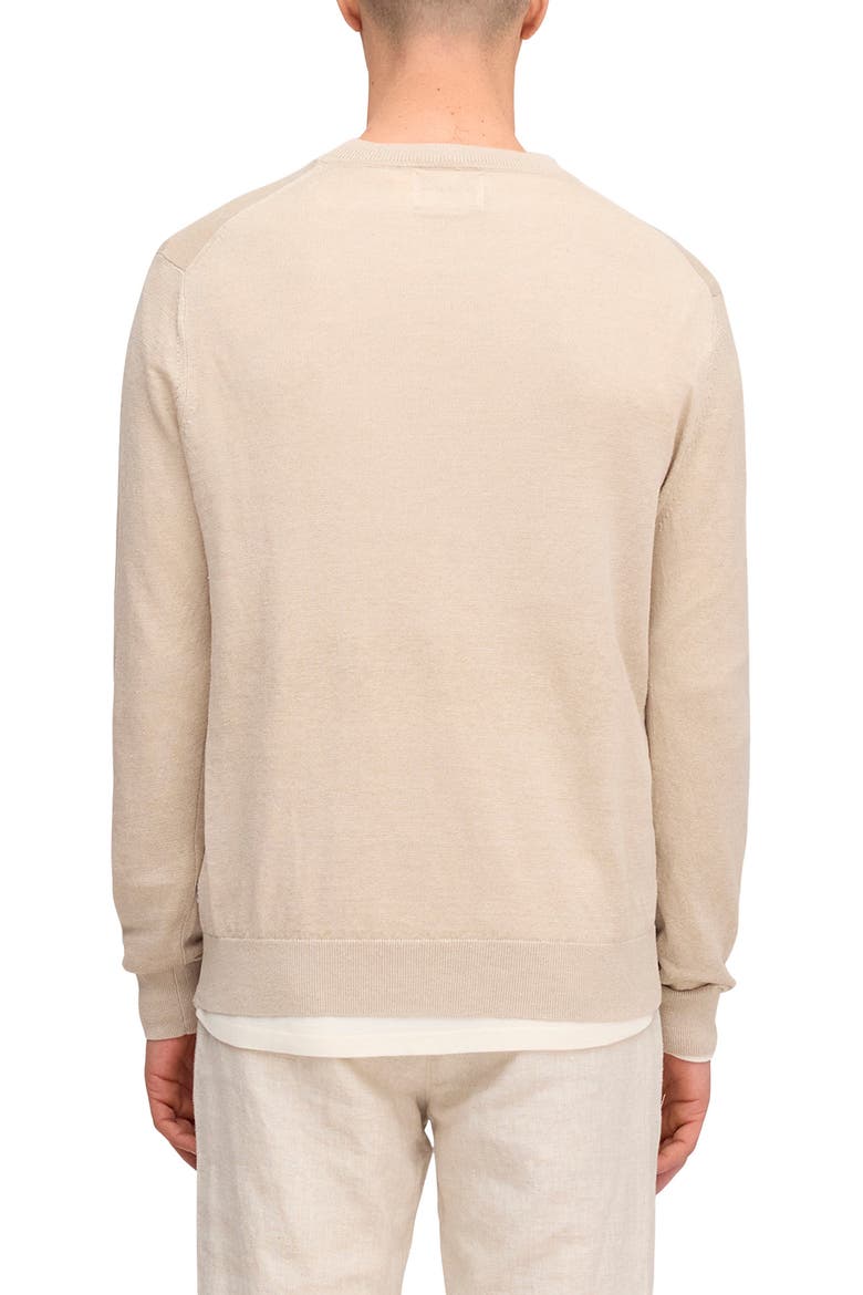Ted Linen Crewneck Sweater, Alternate, color, OAT