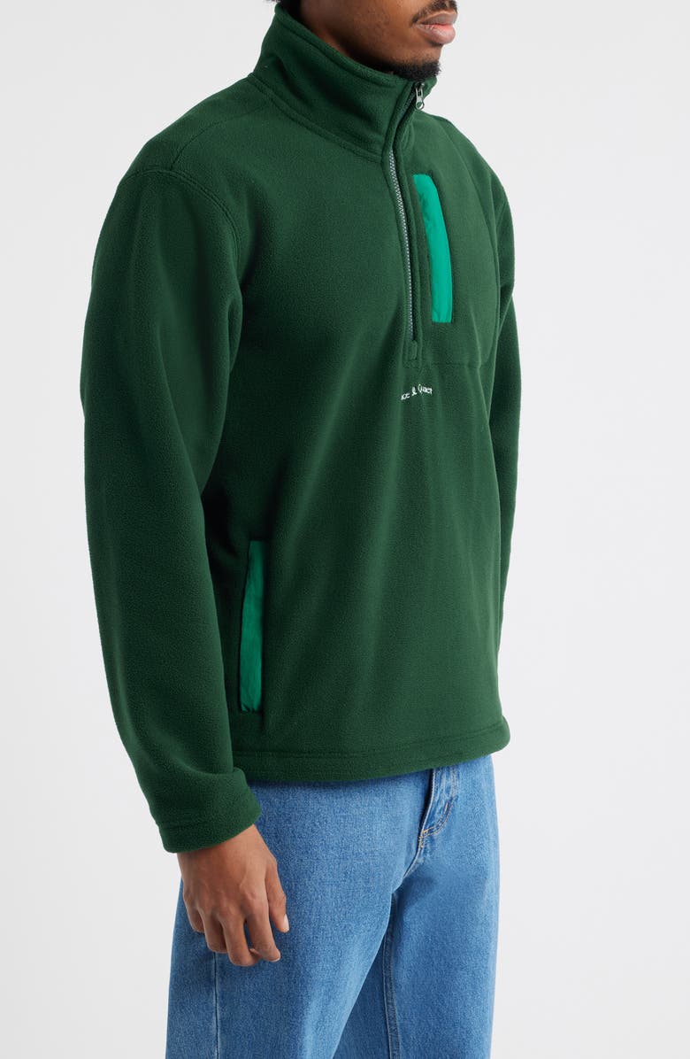 Museum of Peace & Quiet Summit Polar Fleece Quarter Zip Pullover, Alternate, color, Forest