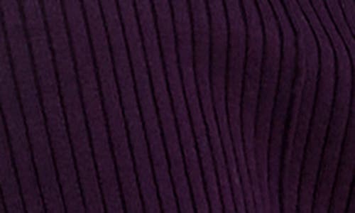 Nina Leonard Mock Neck Long Sleeve Midi Dress In Purple