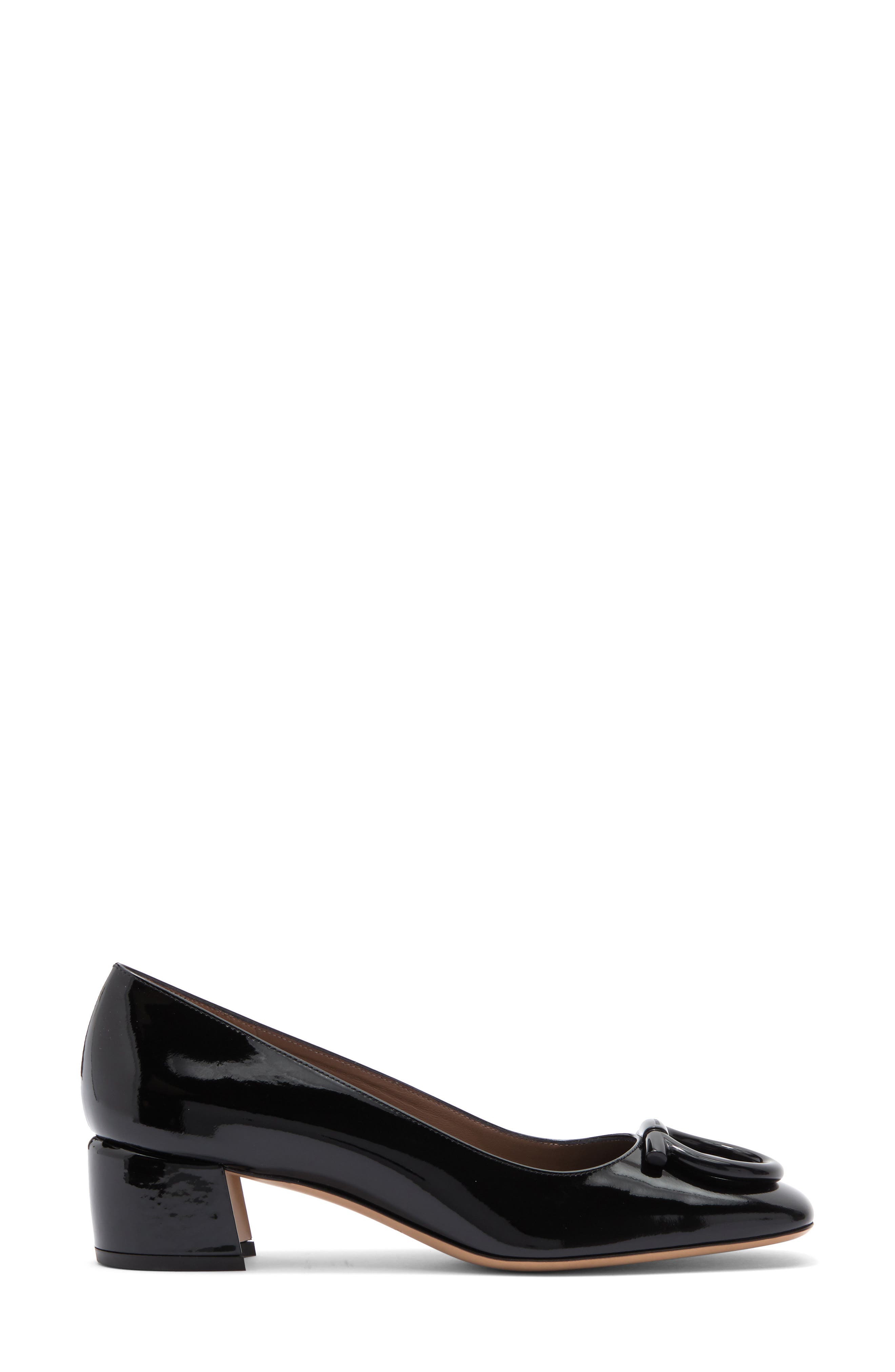 FERRAGAMO Mara Gancio Block Heel Pump, Alternate, color, Nero