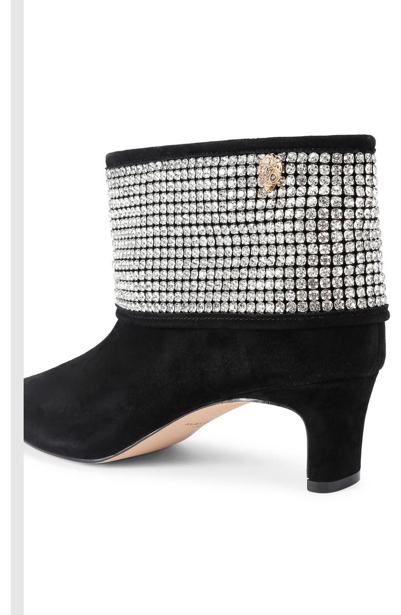 Kurt Geiger London Fold-Over Embellished Bootie, Alternate, color, Charcoal
