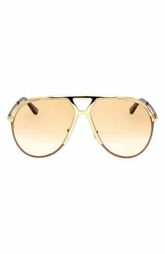 TOM FORD Xavier 64mm Gradient Oversize Pilot Sunglasses