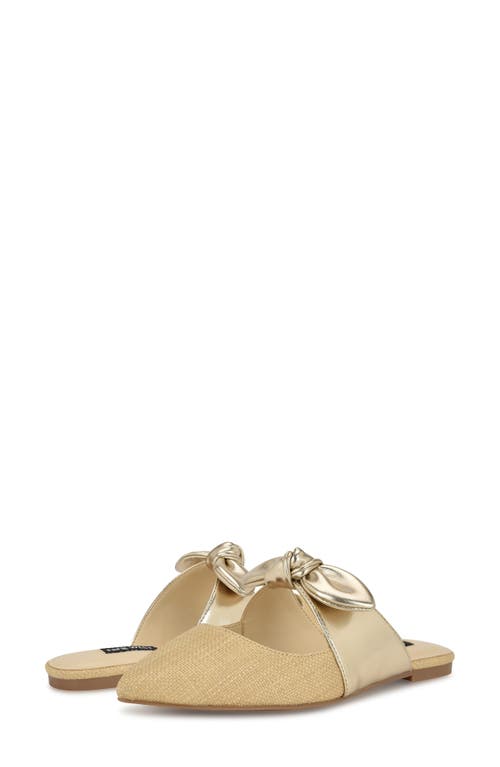 Shop Nine West Bowin Pointed Toe Flat In Light Natural 111