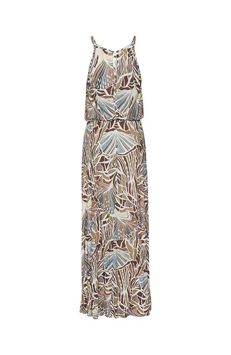 LASCANA Women's Print Maxi Dress, Alternate, color, Ivory Khaki