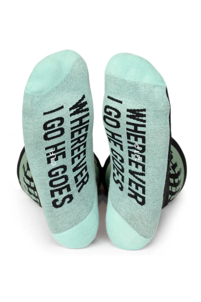 x Disney The Child Hidden Message Cotton Blend Dress Socks & Lapel Pin Set, Alternate, color, GREEN MULTI