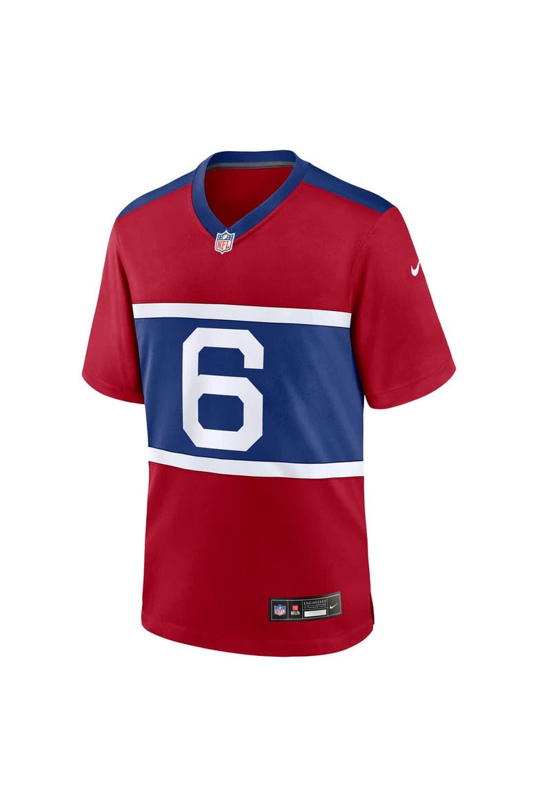 Men's Nike Jaxson Dart Red New York Giants Alternate Century Red Game Jersey, Alternate, color, Red