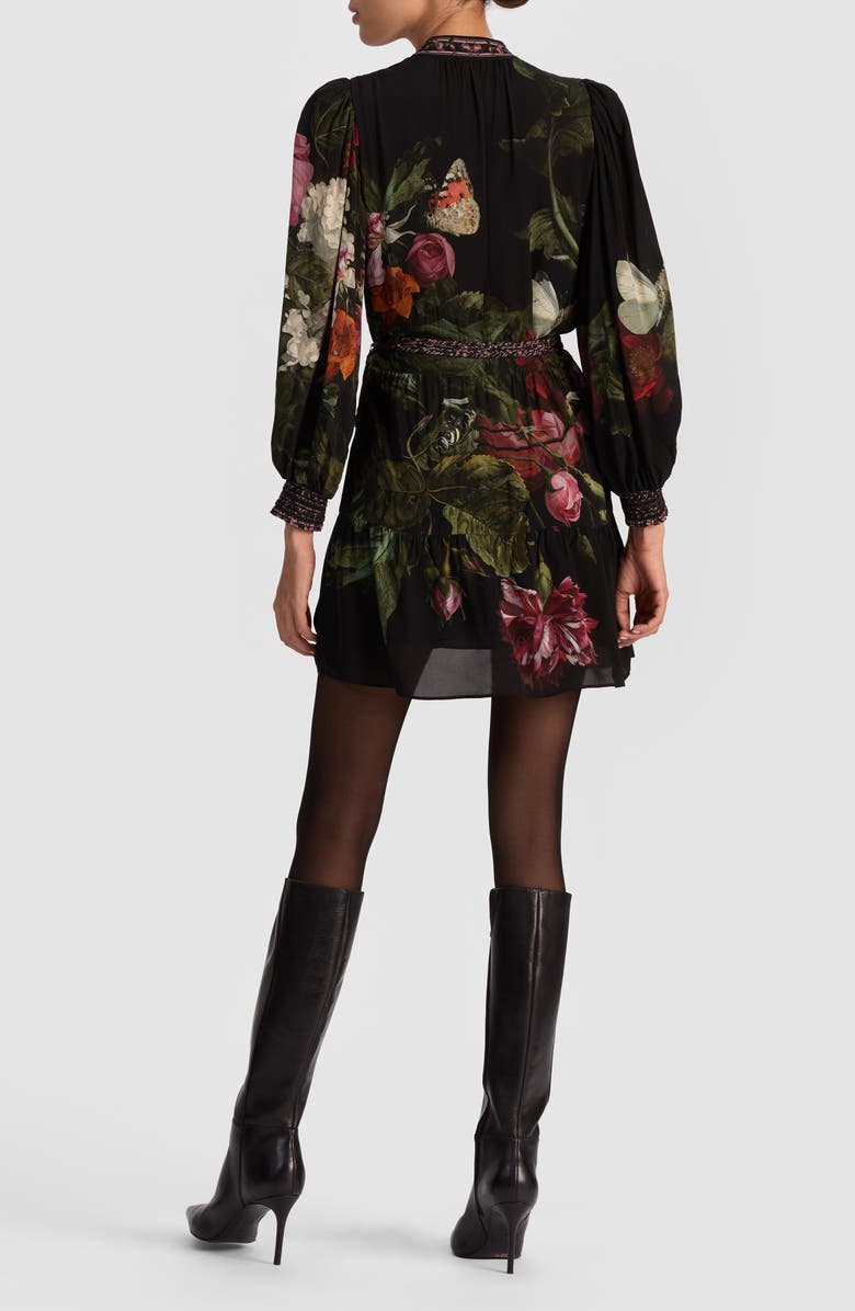 Alice + Olivia Antonette Floral Print Minidress, Alternate, color, Be Still
