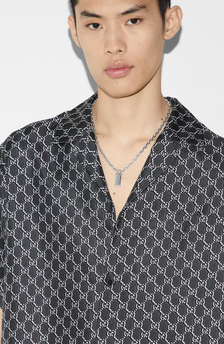 Gucci Trademark Lock Pendant Necklace, Alternate, color, 