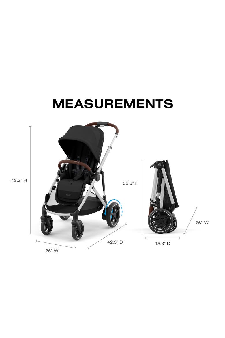 e-Gazelle S Stroller & Cloud G Pro Car Seat Travel System, Alternate, color, MOON BLACK