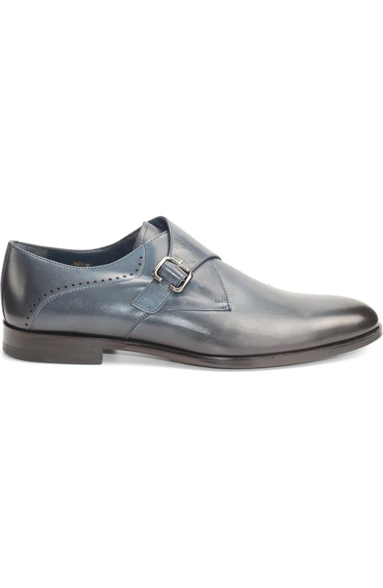 VELLAPAIS Denver Monk Shoe, Alternate, color, Navy Blue