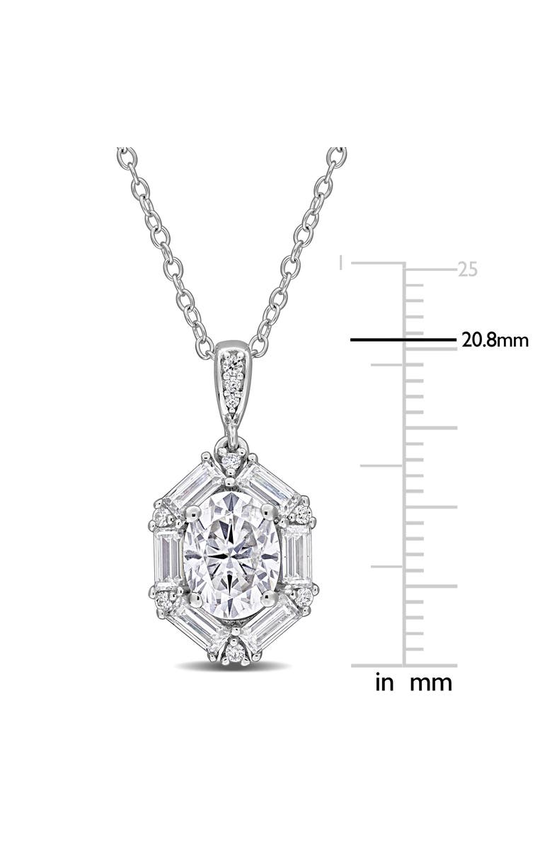 DELMAR Dew Lab-Created Moissanite Pendant Necklace, Alternate, color, 