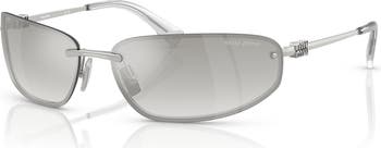 69mm Oversize Oval Sunglasses