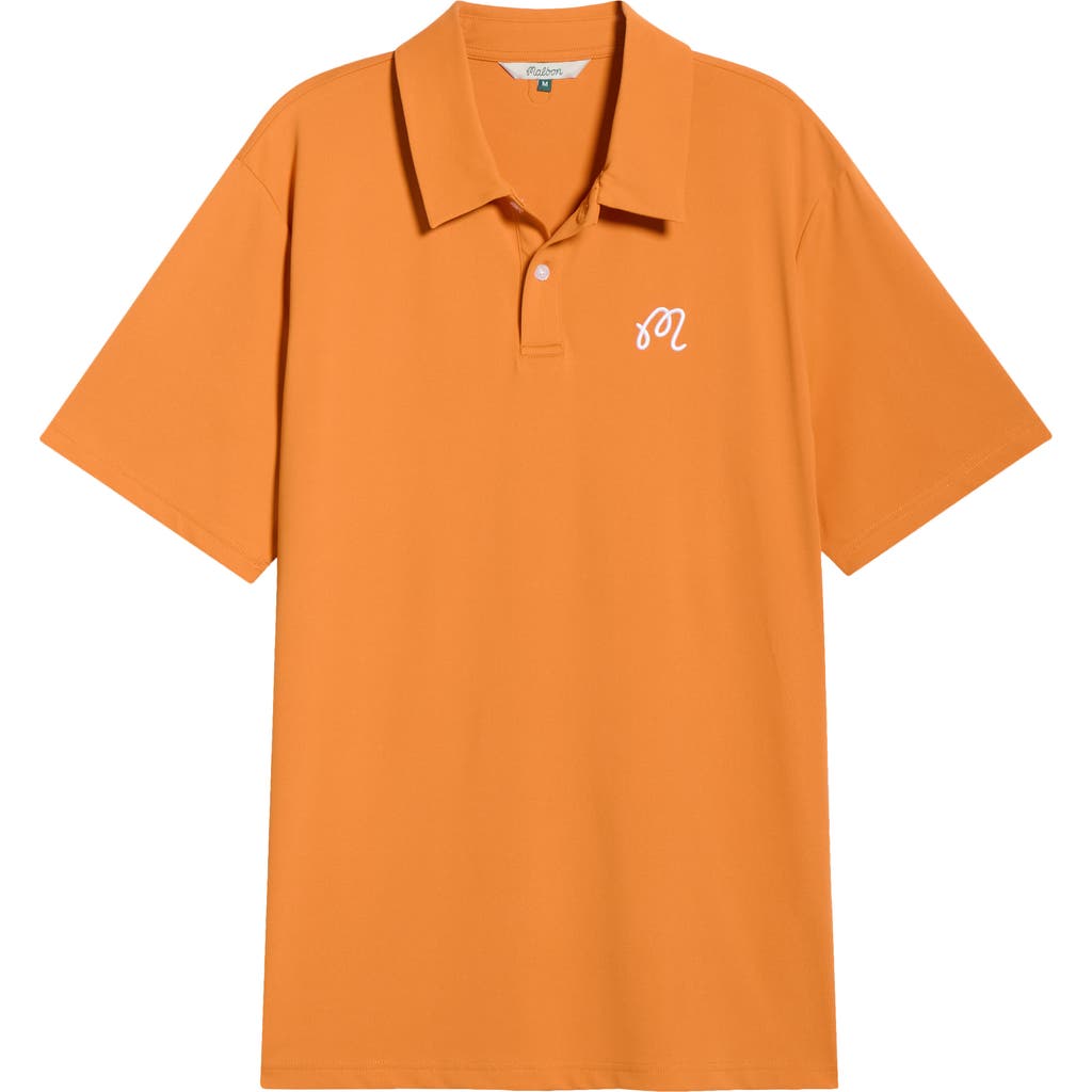 Malbon Golf Fairway Polo In Orange