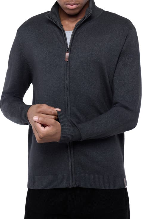Mock Neck Full Zip Sweater