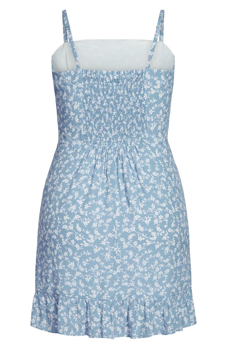 City Chic Ruffle Floral Faux Wrap Dress, Alternate, color,