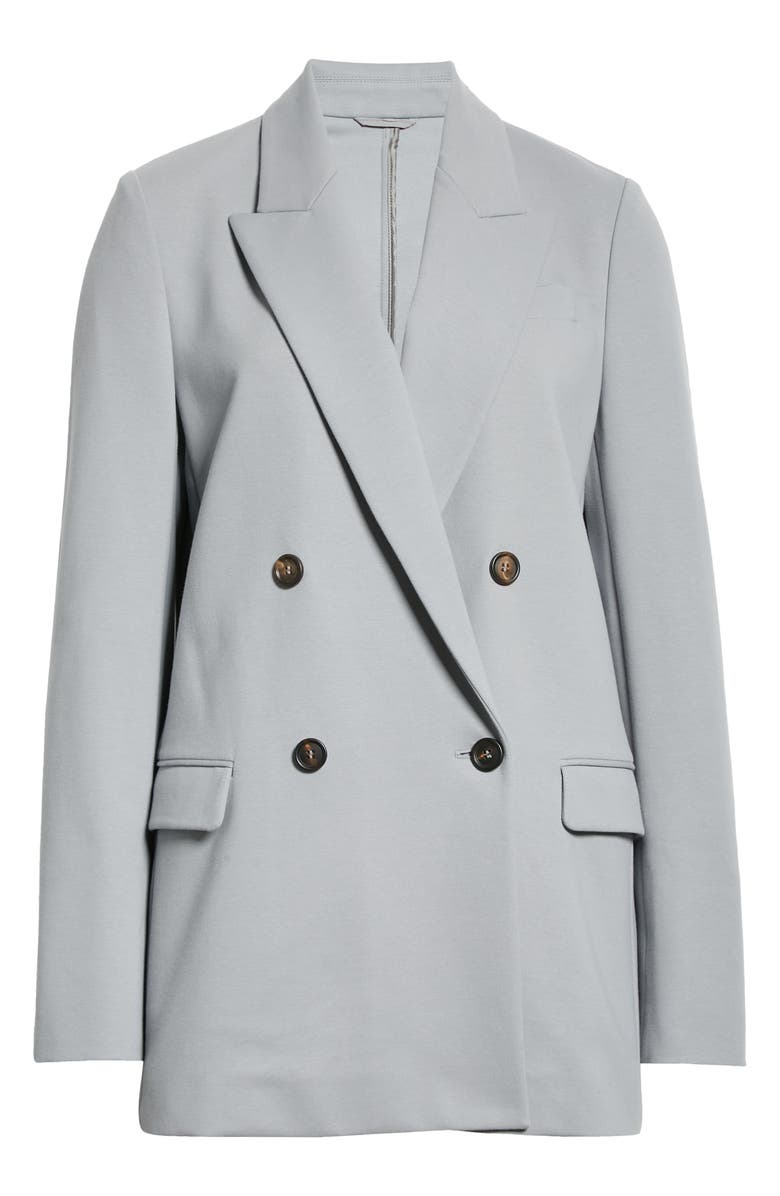 Brunello Cucinelli Double Breasted Knit Blazer, Alternate, color,