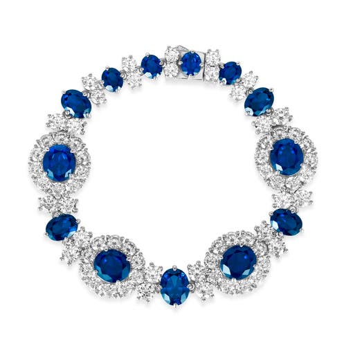 Anna Zuckerman Worth Avenue Ruby And Diamond Crystalline Bracelet In Blue Sapphire