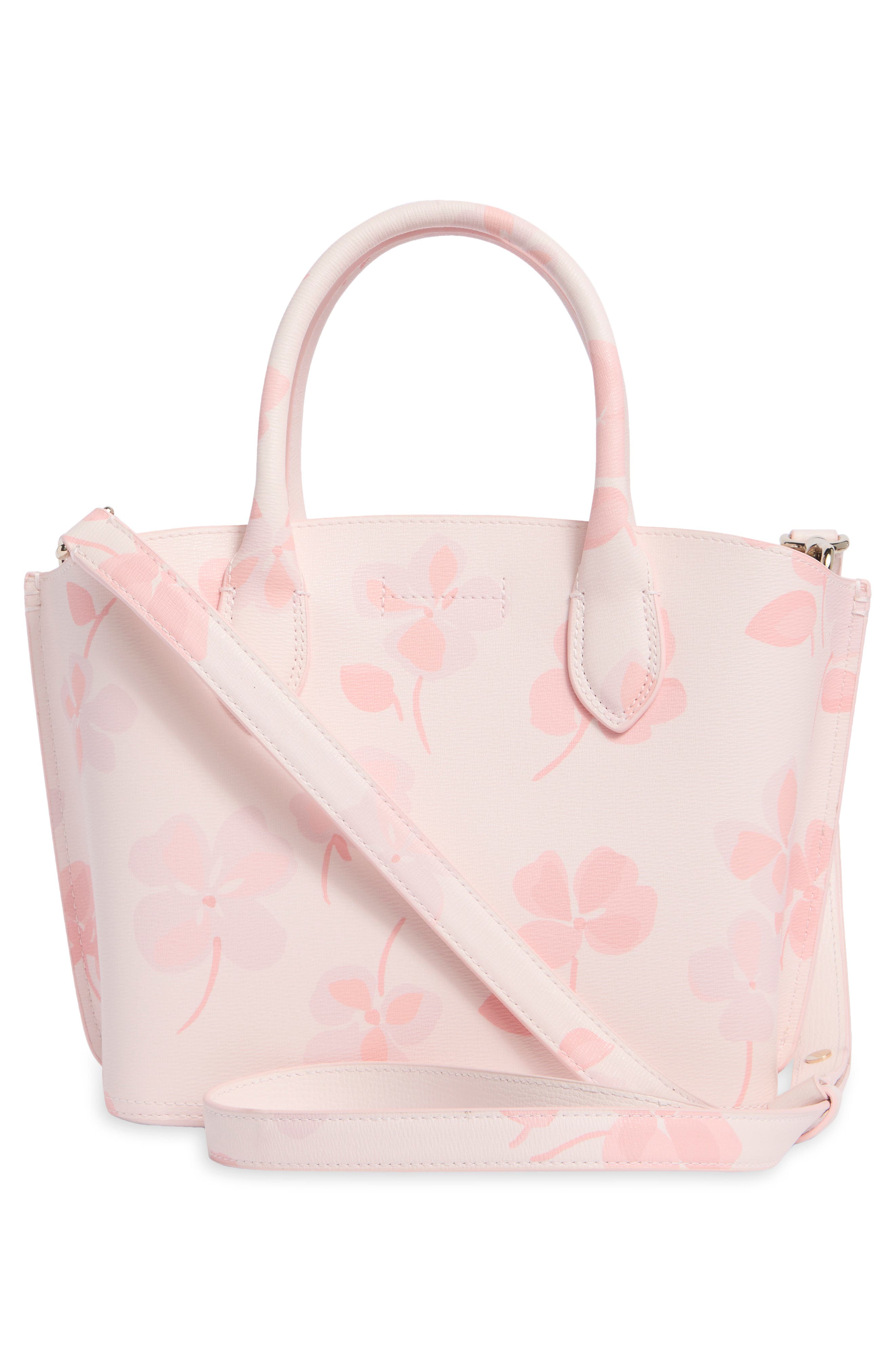 suite spring pansies print satchel, Alternate, color, BLUSH CLOUD MULTI