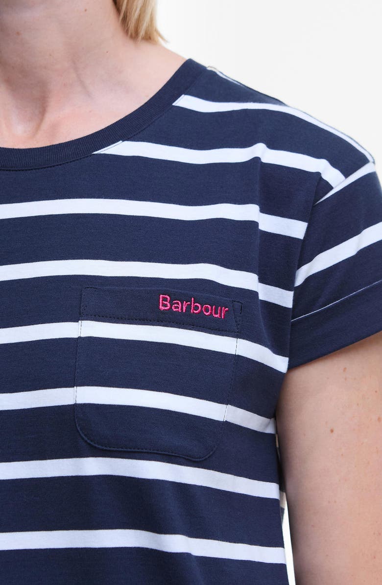Barbour Otterburn Stripe Cotton T-Shirt Dress, Alternate, color, Navy