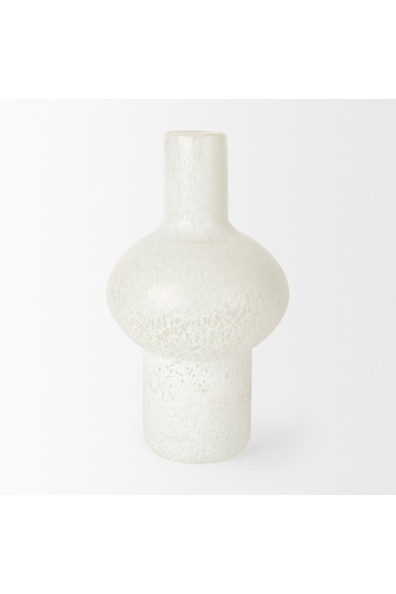 Heket Tall Glass Vase, Alternate, color, White