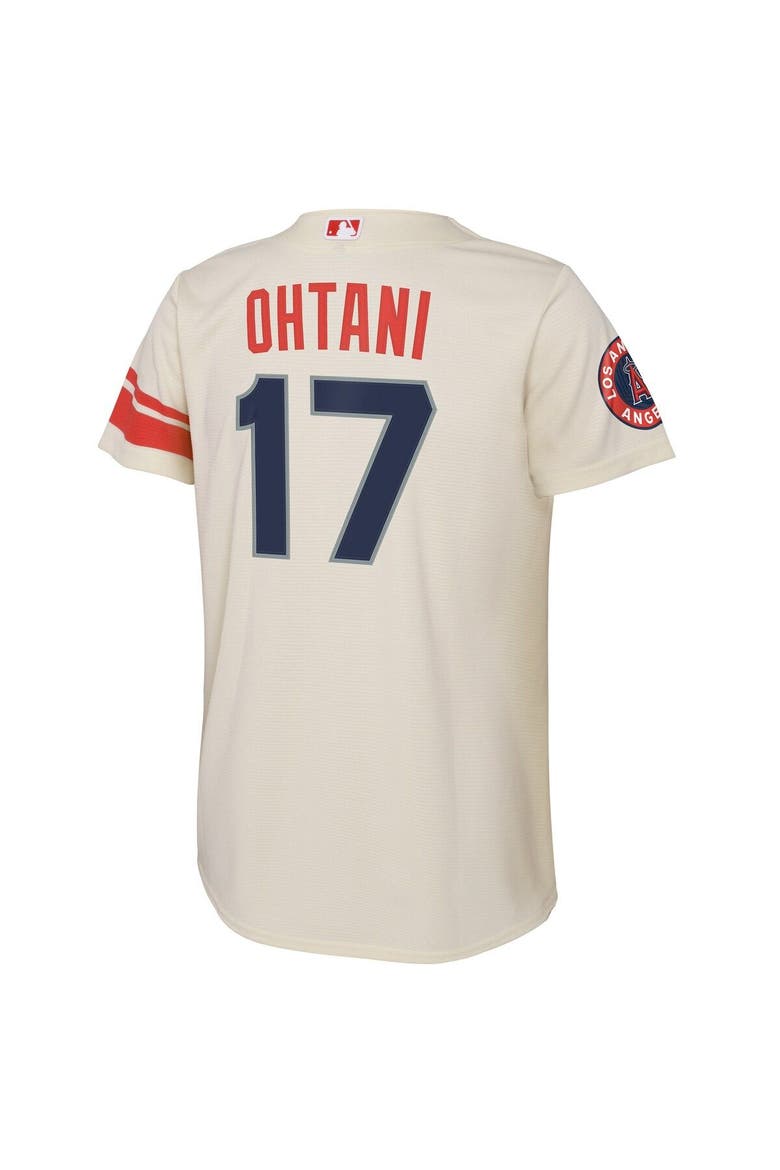 Youth Nike Shohei Ohtani Cream Los Angeles Angels 2022 City Connect Replica Player Jersey, Alternate, color, Cream