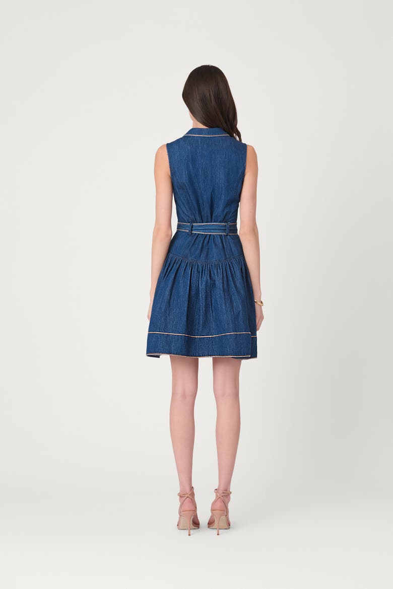 Embroidered Denim Mae Dress, Alternate, color, Denim