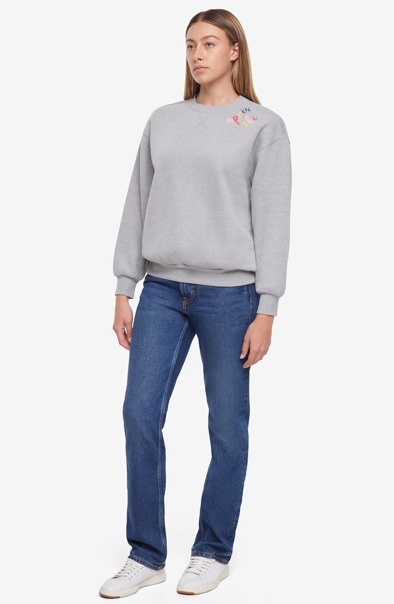 Wildfox Après Ski Charlie Sweatshirt, Alternate, color, Heather Grey