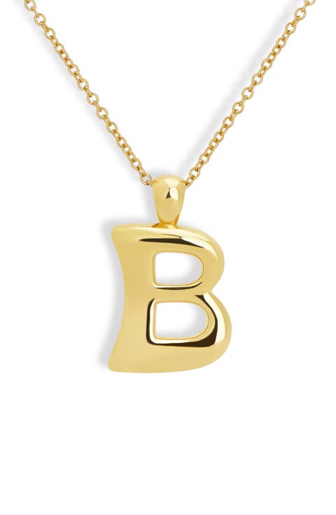 Blake Bubble Letter Pendant Necklace