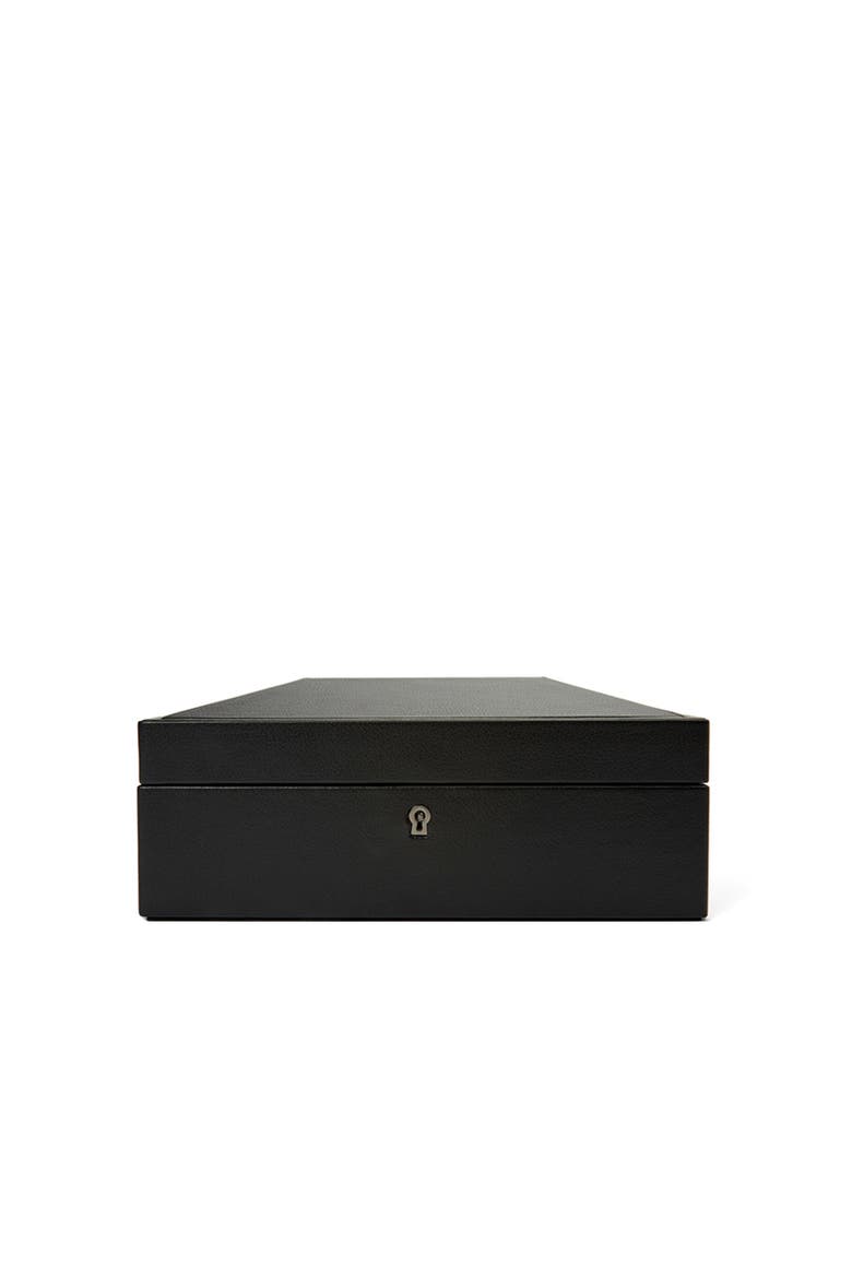 British Racing 8 Piece Watch Box, Alternate, color, Black