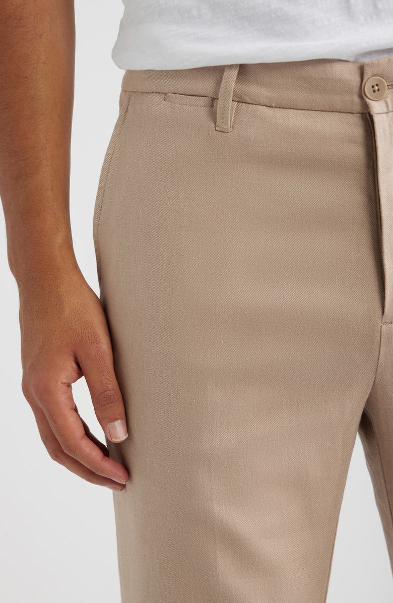 Bugatchi Aerolinen Linen Blend Chinos, Alternate, color, Desert