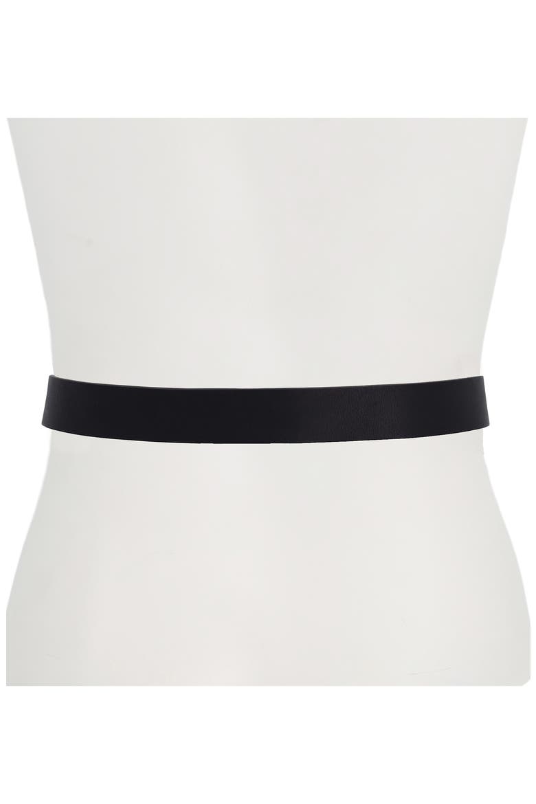 Reversible Black Leather Belt, Alternate, color, BLACK