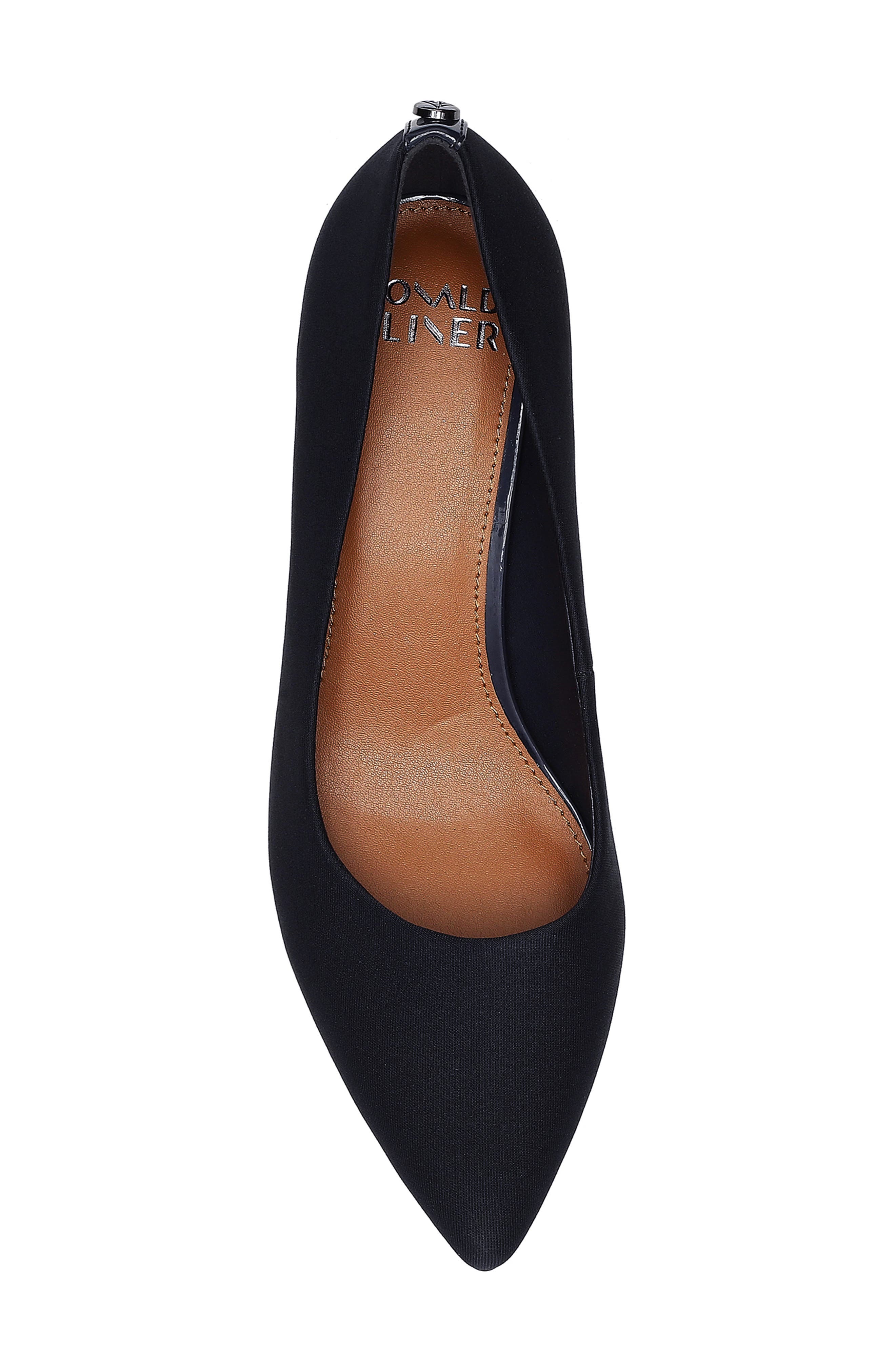 Stephanid Pointed Toe Block Heel Pump, Alternate, color, NAVY