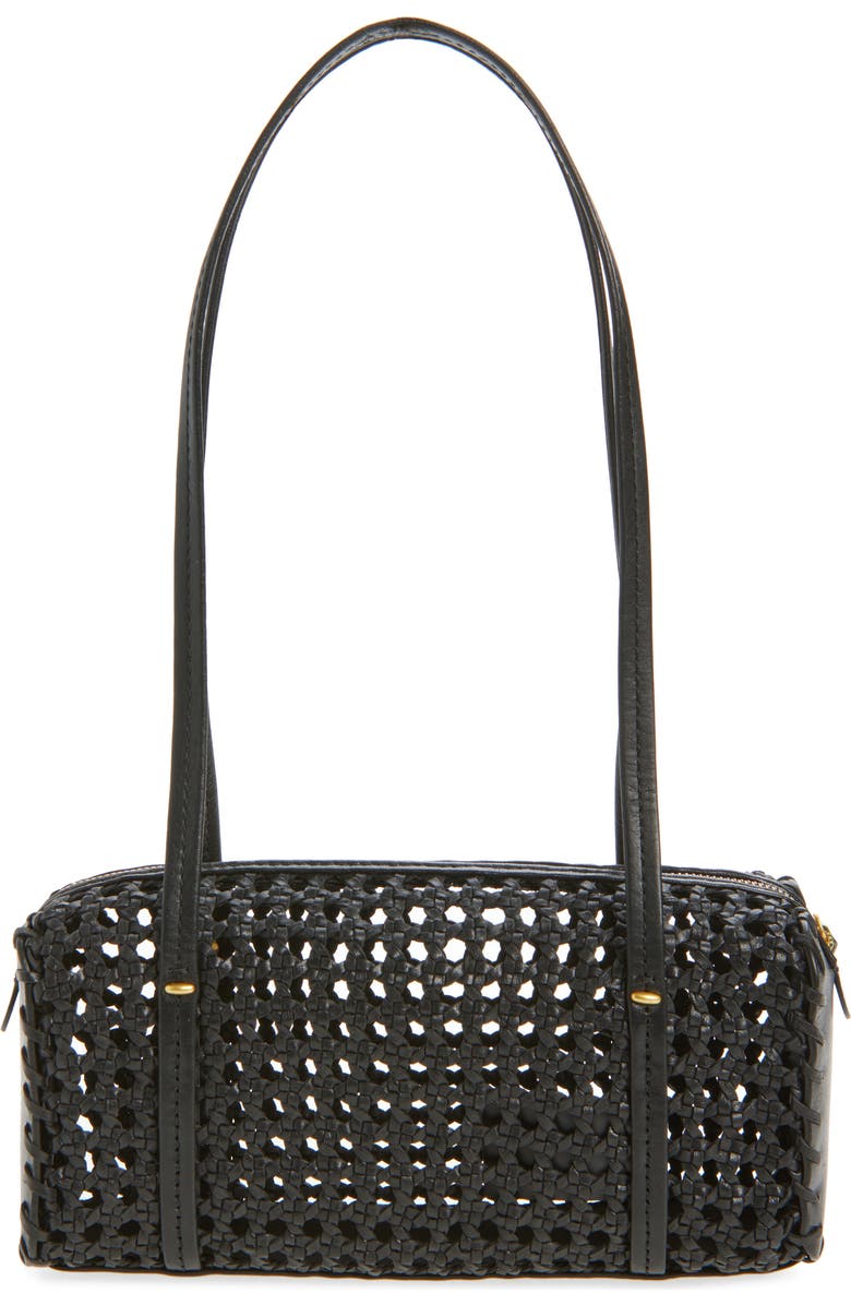 Madewell Brioche Mini Shoulder Bag, Alternate, color, True Black