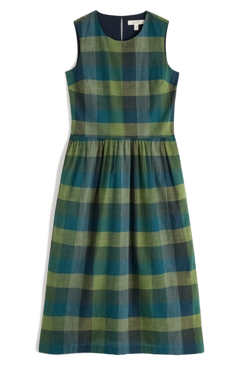 Seasalt Cornwall Brouse Check Sleeveless Organic Cotton Midi Dress, Alternate, color, Trystan Multi