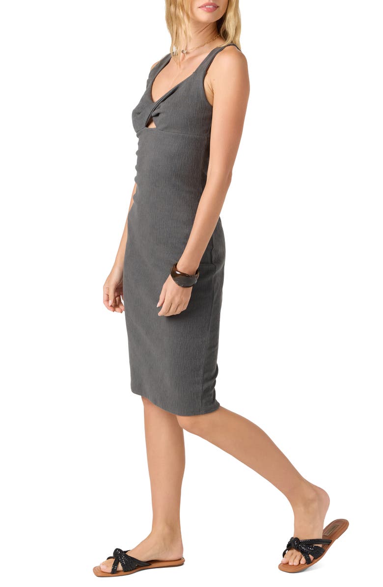 O'Neill Jaslyn Twist Front Sundress, Alternate, color, Washed Black