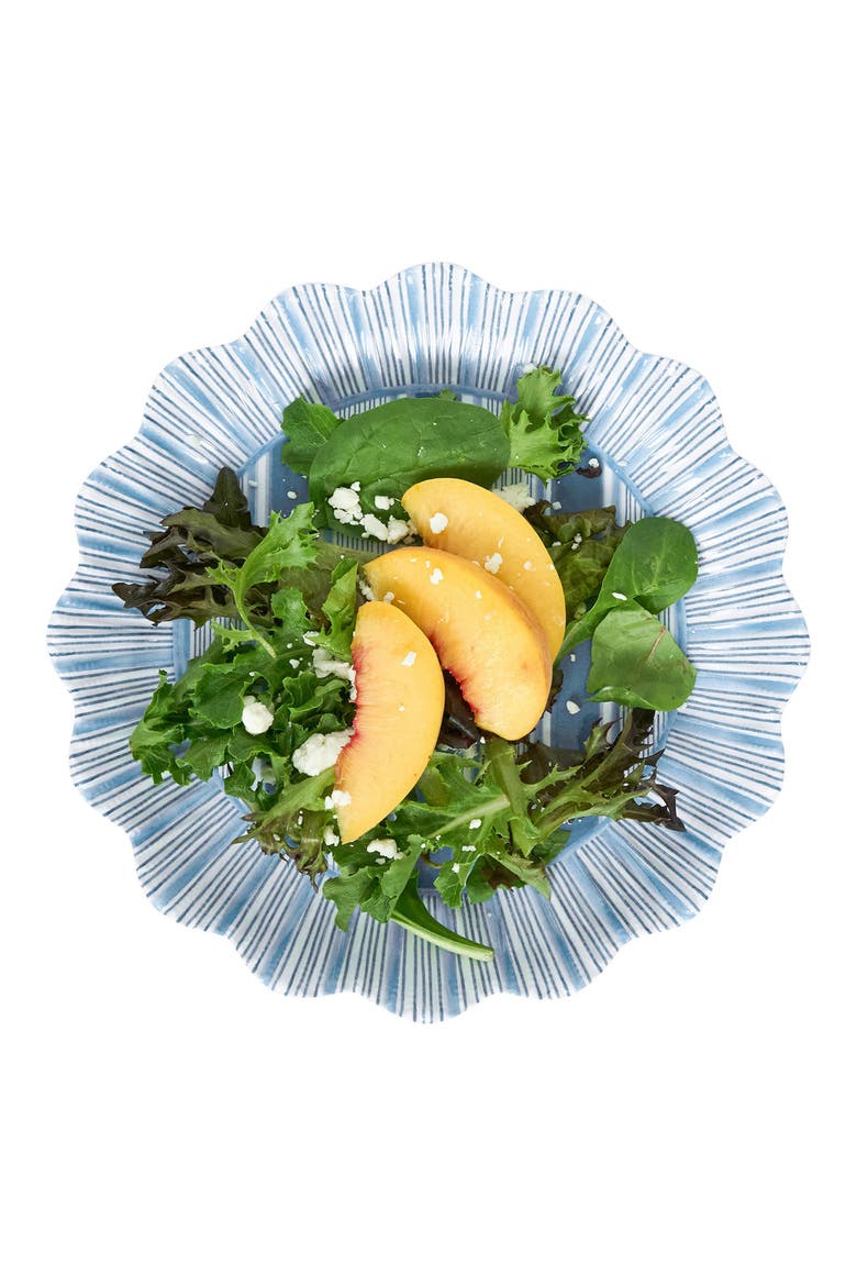 Cabana Set of 4 Melamine Salad Plates, Alternate, color, OCEAN