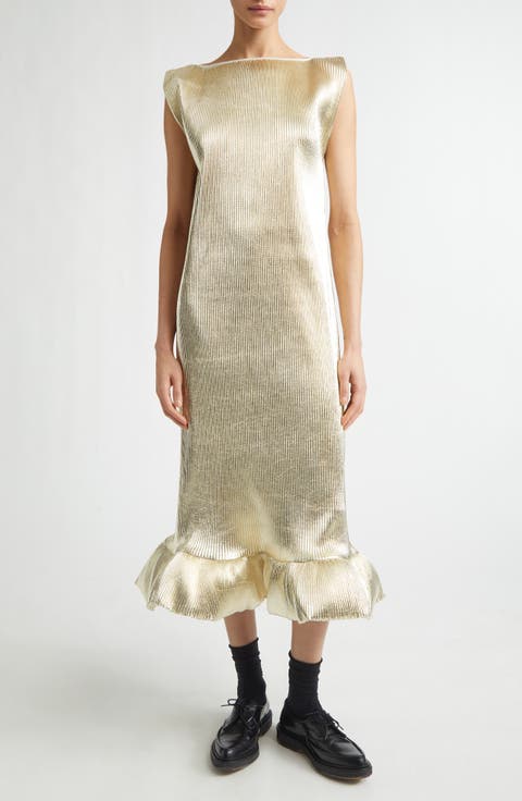 Puffle Metallic Ripple Dress