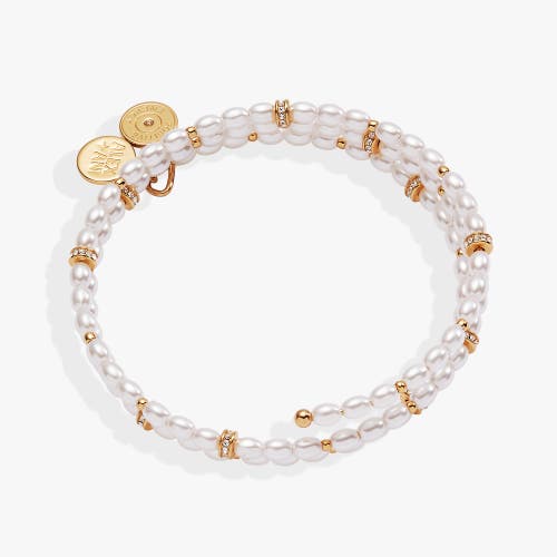 Alex And Ani Rice Pearl Wrap Bracelet In Pearl
