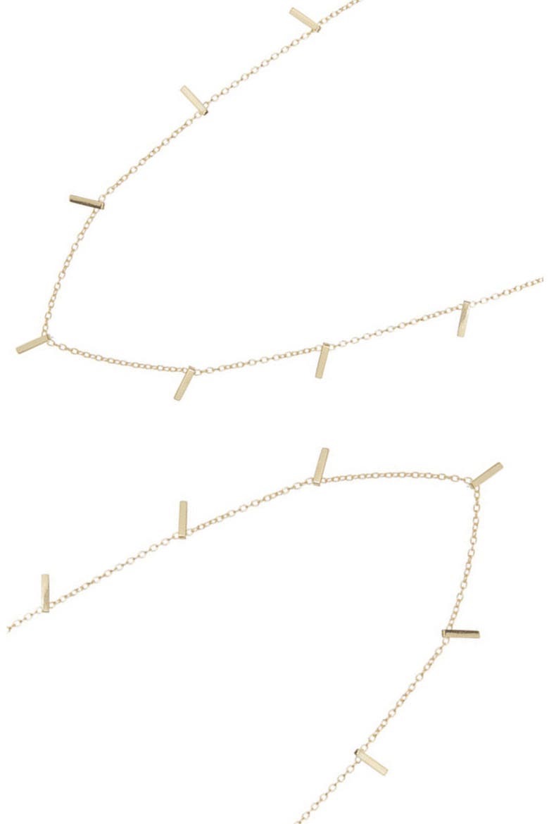 Set of 2 Charm Station Necklaces, Main, color, GOLD
