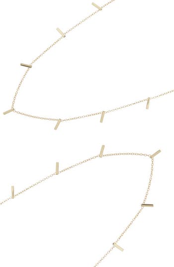 Adornia Set Of 2 Charm Station Necklaces In Gold