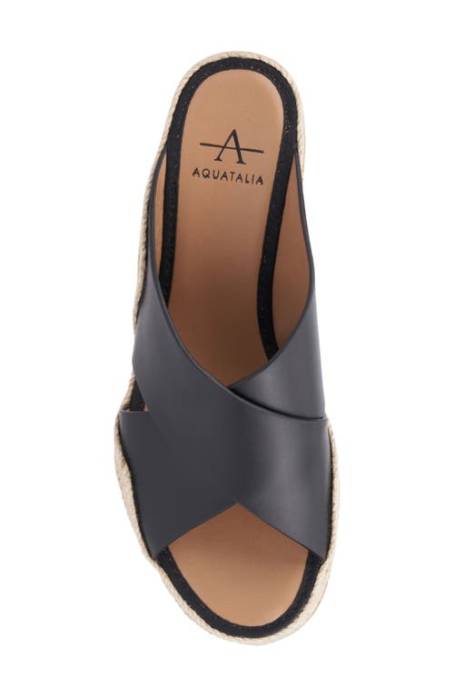 Aquatalia Marina Water Repellent Wedge Slide Sandal In Black